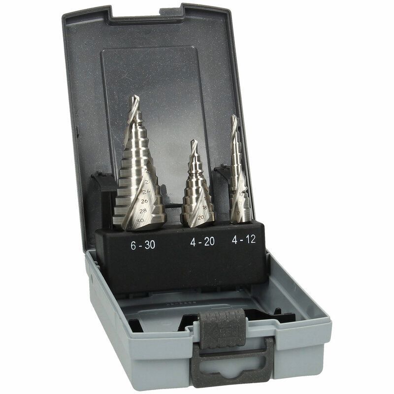 Produktbild Hikoki Stufenbohrer Set Spiralnut 4 bis 12 mm 4 bis 20 mm 6 bis 30 mm