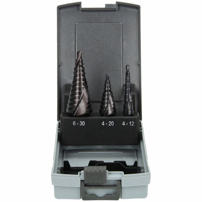 Produktbild Hikoki Stufenbohrerset HSS TiAlN 4 bis 12 mm 4 bis 20 mm 6 bis 30 mm