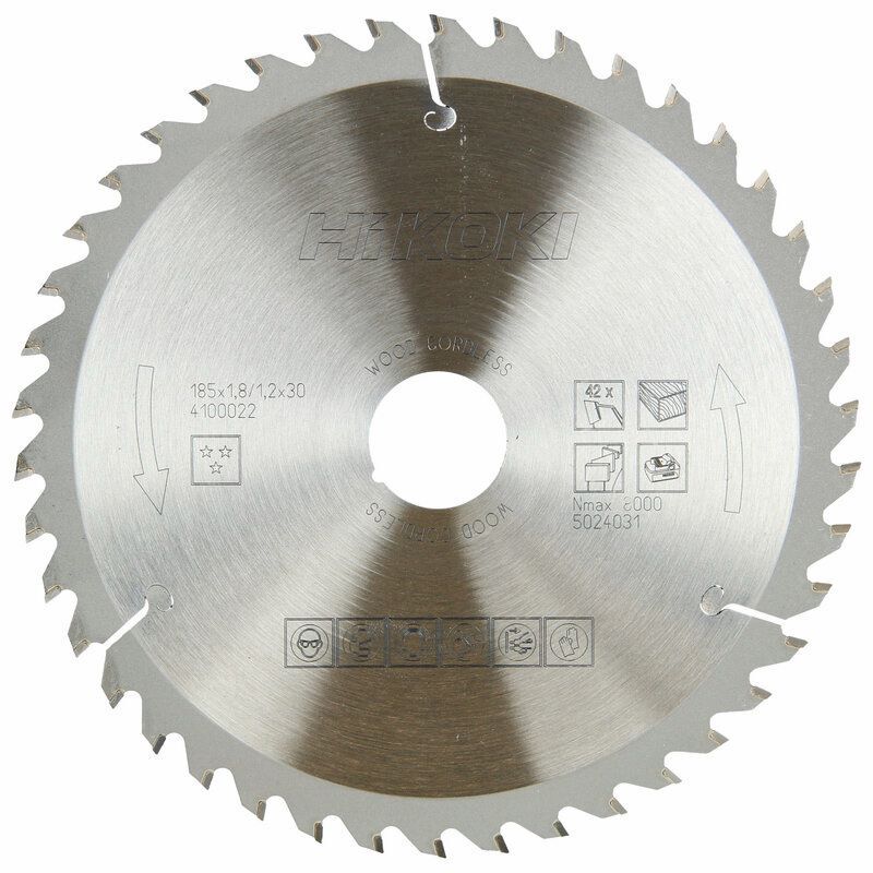 Produktbild Hikoki TCT Kreissägeblatt Holz 185 x 30 mm z42 Flach und Wechselzahn