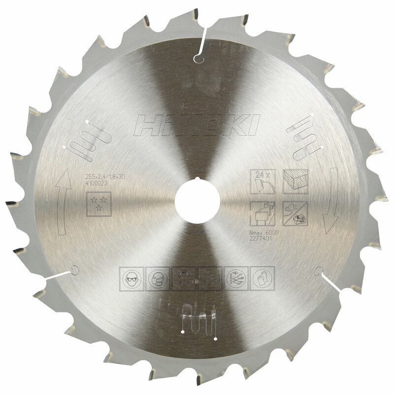 Produktbild Hikoki TCT Kreissägeblatt Holz 255 x 30 mm Z24 Flach und Wechselzahn