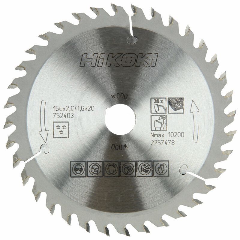 Produktbild Hikoki TCT Kreissägeblatt Holz 150 x 20 mm 16 x Z36 Wechselzahn