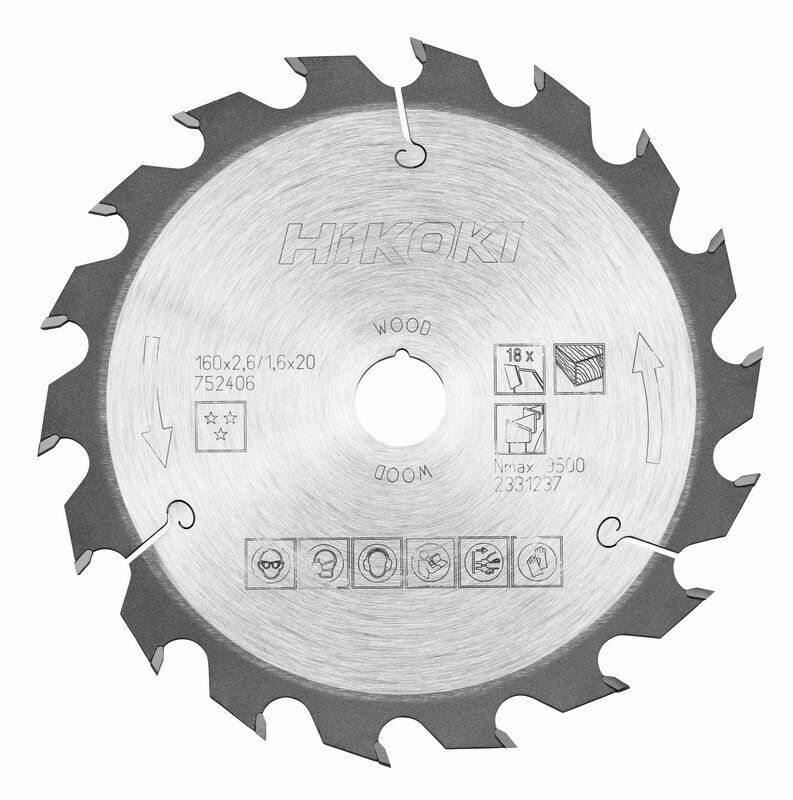Produktbild Hikoki TCT Kreissägeblatt Holz 160 x 20 mm 16 x Z18 Wechselzahn