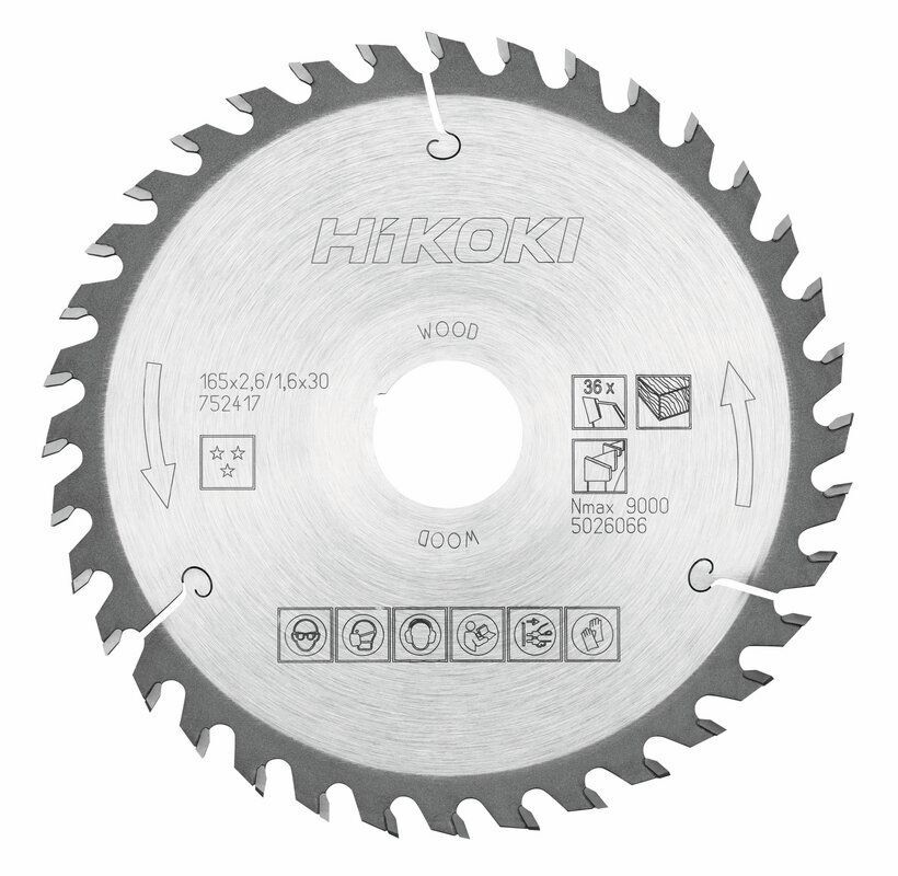 Produktbild Hikoki TCT Kreissägeblatt Holz 165 x 30 mm 20 Z36 Wechselzahn