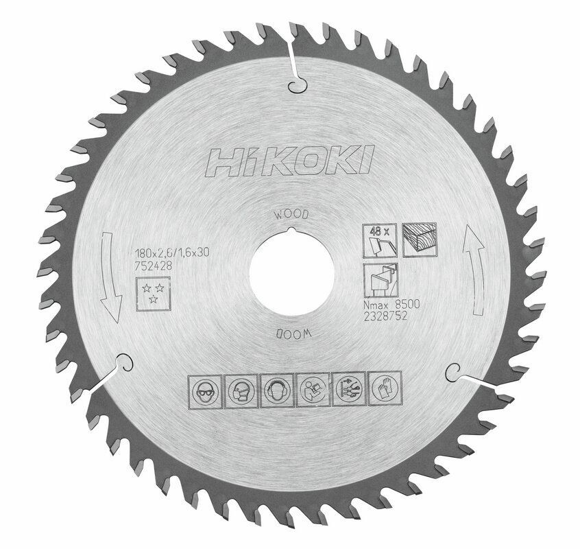 Produktbild Hikoki TCT Kreissägeblatt Holz 180 x 30 mm 20 x Z48 Wechselzahn