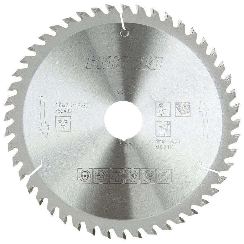 Produktbild Hikoki TCT Kreissägeblatt Holz 185 x 30 mm Z48 Wechselzahn