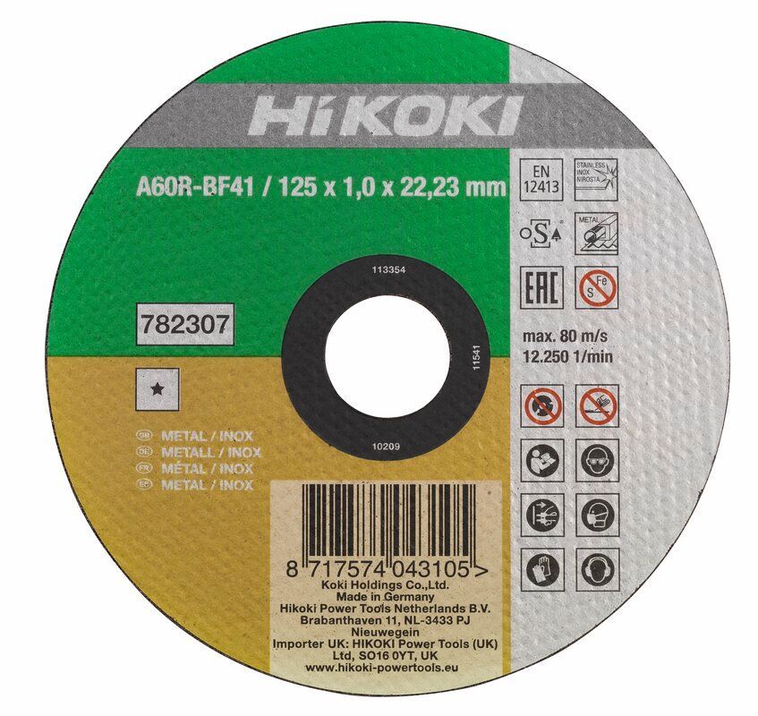 Produktbild Hikoki Trennscheibe 125 x 1 x 22,23 mm HSP Inox F41