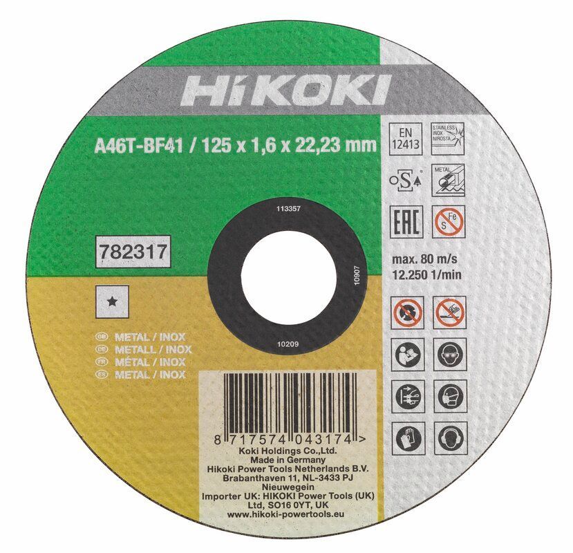 Produktbild Hikoki Trennscheibe 125 x 1,6 x 22,23 mm HSP Inox F41