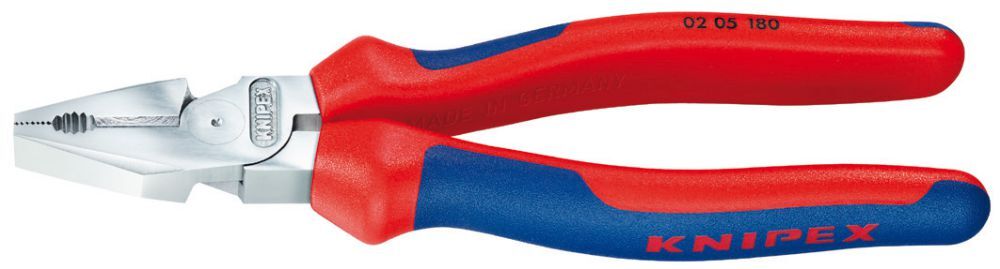 Knipex Kraft-Kombizange verchr. 225mm m.M.K.Griff Produktbild Knipex Kraft-Kombizange verchr. 225mm m.M.K.Griff
