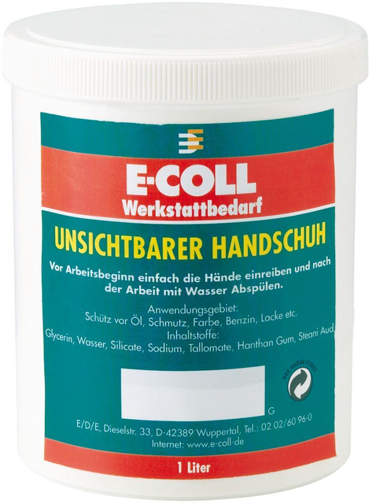 E-COLL EU Unsichtbarer Handschutz 1L Dose Produktbild E-COLL EU Unsichtbarer Handschutz 1L Dose