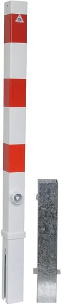 Schake Absperrpfosten herausneh verz. rot/w 70x70mmSchake Produktbild Schake Absperrpfosten herausneh verz. rot/w 70x70mmSchake