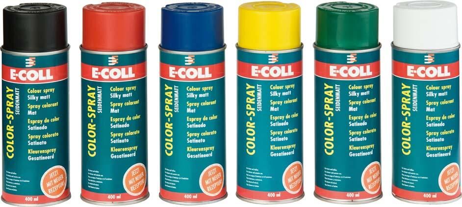 E-COLL Color-Spray matt 400ml tiefschwarz Produktbild E-COLL Color-Spray matt 400ml tiefschwarz