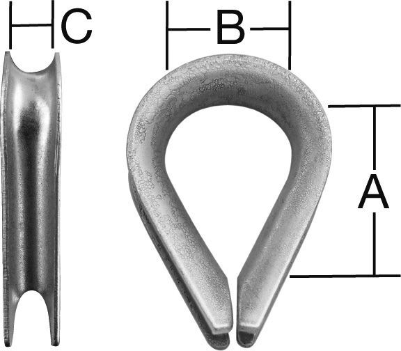 Vormann Seilkausche Edelstahl bis 4 mm Vormann Seilkausche Edelstahl bis 4 mm
