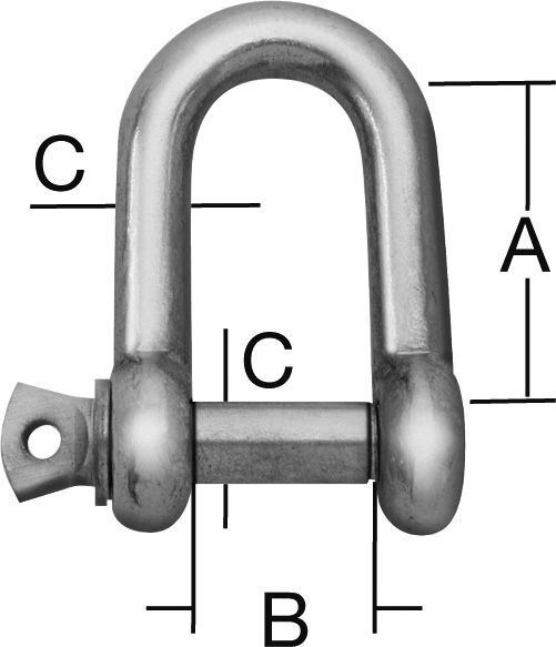 Vormann Schäkel verzinkt 5/16" bis 8 mm Produktbild Vormann Schäkel verzinkt 5/16" bis 8 mm