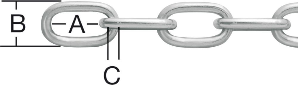 Vormann Rundstahlkette Form A 4mm verz. 30m Produktbild Vormann Rundstahlkette Form A 4mm verz. 30m