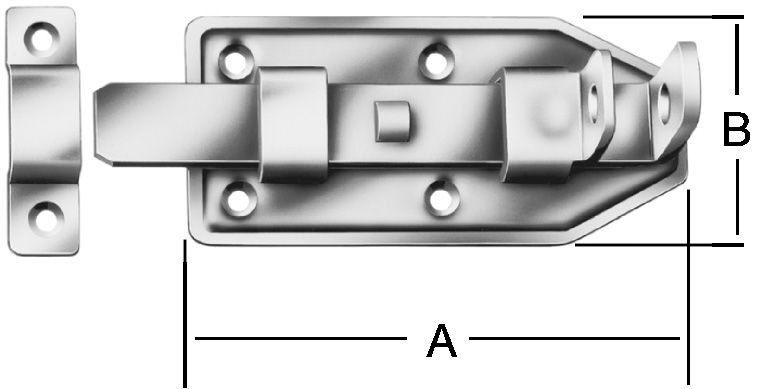 Vormann Türschlossriegel verz. 180x65mm Nr. 105180Z Produktbild Vormann Türschlossriegel verz. 180x65mm Nr. 105180Z
