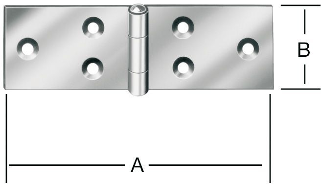 Vormann Tischband breit 140x34 mm Edelstahl Vormann Tischband breit 140x34 mm Edelstahl