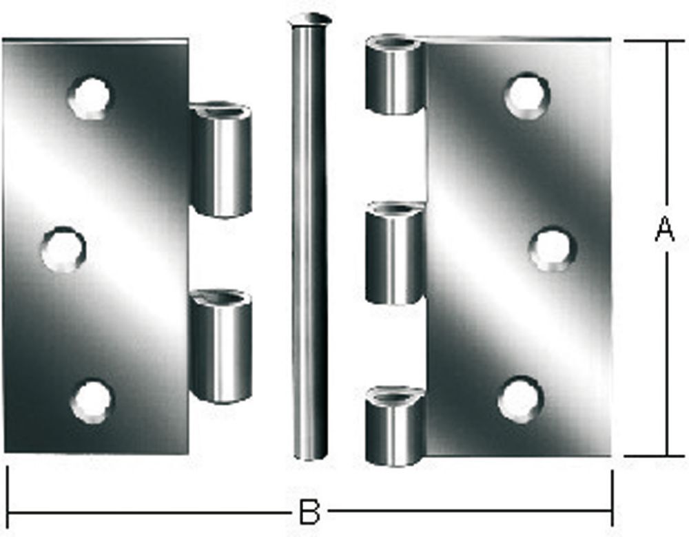 Vormann Scharniere käntig verz. 50x50mm Nr. 614050Z Produktbild Vormann Scharniere käntig verz. 50x50mm Nr. 614050Z