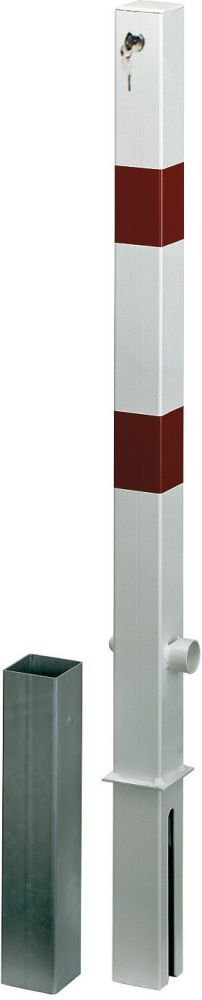 Alberts Absperrpf. Herausnehmbar 70x70mm m.Bodenh.Rot/Refl Alberts Absperrpf. Herausnehmbar 70x70mm m.Bodenh.Rot/Refl