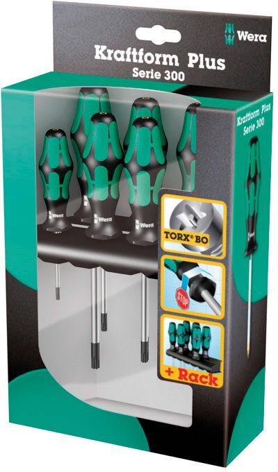 Wera Schraubendreher Satz 6tlg.Torx m. Bohrung Produktbild Wera Schraubendreher Satz 6tlg.Torx m. Bohrung