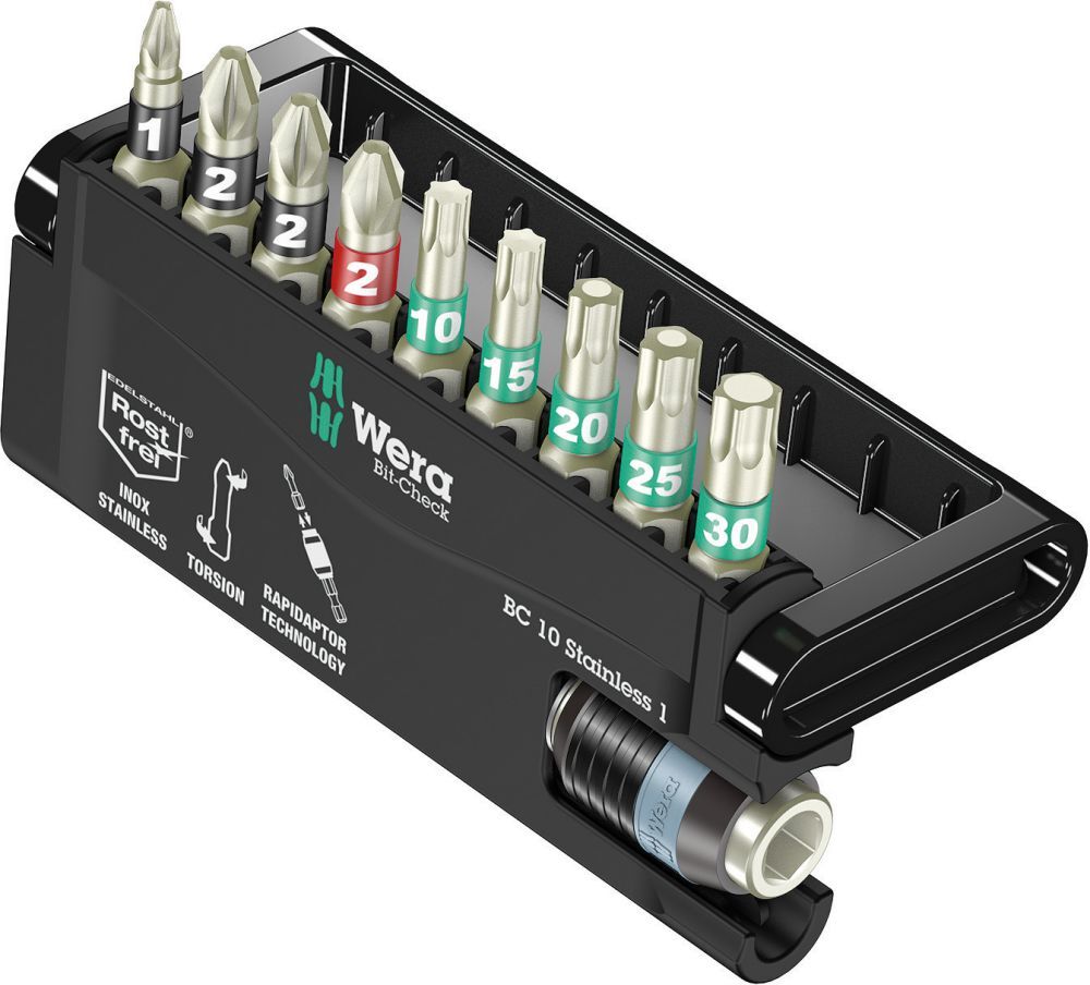 Wera Bit-Check Stainless 10-tlg. BC 10/9 Produktbild Wera Bit-Check Stainless 10-tlg. BC 10/9