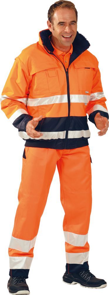 Planam Warn-Comfort-Jacke Gr. L, orange/marine Produktbild Planam Warn-Comfort-Jacke Gr. L, orange/marine