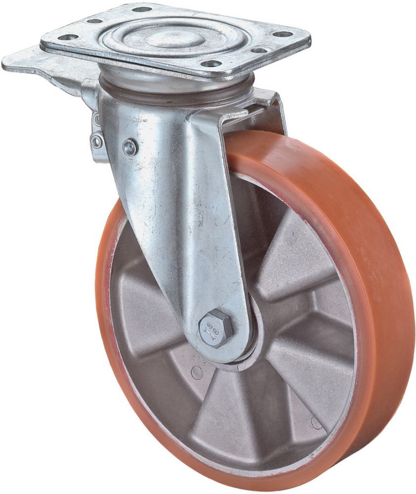 BS Rollen Lenkrolle fest 125mm LG.Kschwer verz Alu-Felge Produktbild BS Rollen Lenkrolle fest 125mm LG.Kschwer verz Alu-Felge