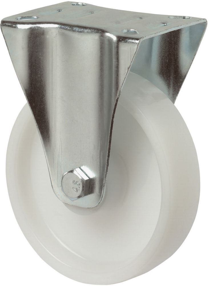 R Bockrolle 80mm Stahlbl verz Poly LG. Produktbild R Bockrolle 80mm Stahlbl verz Poly LG.