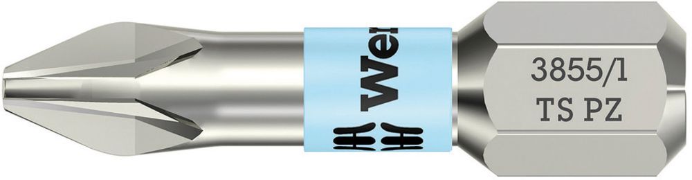 Wera Bit 1/4" DIN3126 C6,3 PZ2x25mm rostf. Produktbild Wera Bit 1/4" DIN3126 C6,3 PZ2x25mm rostf.