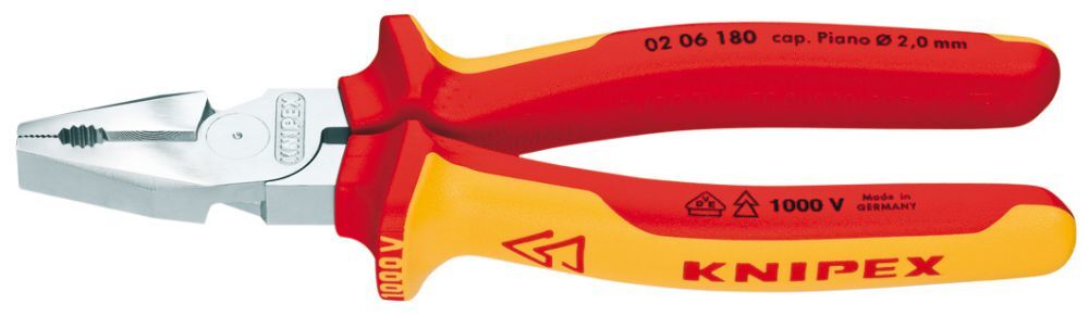 Knipex Kraft-Kombizange VDE 200mm m.M.K.Griff Produktbild Knipex Kraft-Kombizange VDE 200mm m.M.K.Griff