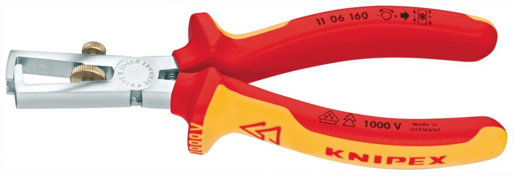 Knipex Abisolierzange VDE 160mm m.M.K.Griff Produktbild Knipex Abisolierzange VDE 160mm m.M.K.Griff