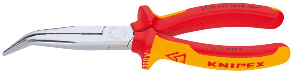 Knipex Storchschnabelzange VDE geb.200mm m.M.K.Griff Produktbild Knipex Storchschnabelzange VDE geb.200mm m.M.K.Griff