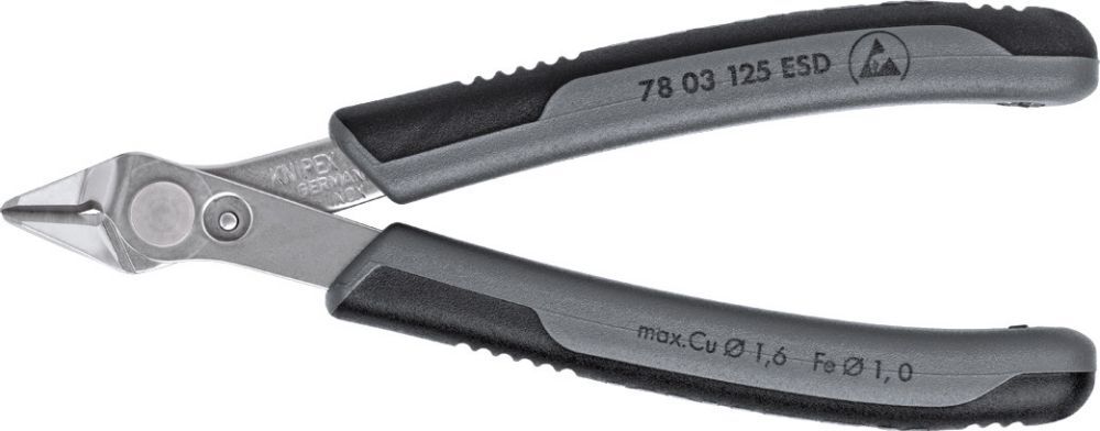 Knipex Elektronik Seitenschneider ESD 125mm V2A o.Drahtk.Knipex Produktbild Knipex Elektronik Seitenschneider ESD 125mm V2A o.Drahtk.Knipex