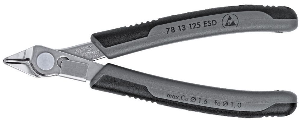 Knipex Elektronik Seitenschneider ESD 125mm V2A m.Drahtk.Knipex Produktbild Knipex Elektronik Seitenschneider ESD 125mm V2A m.Drahtk.Knipex