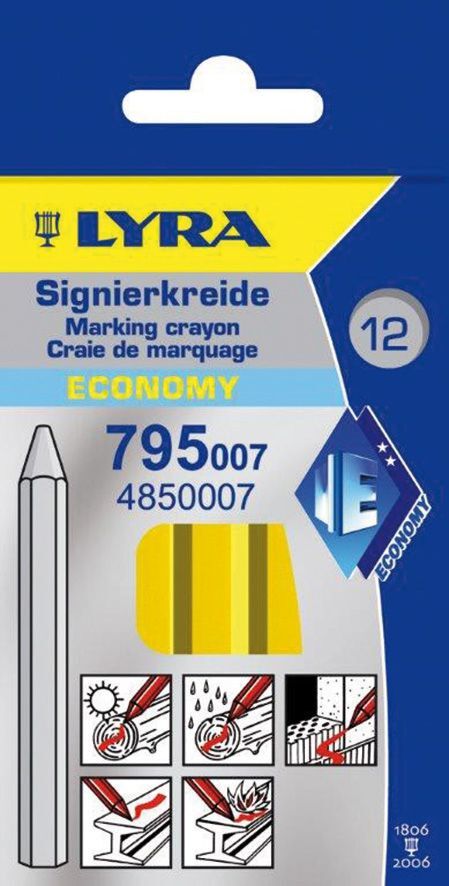 Lyra Signierkreide unpapiert 795 rot a 12St. Produktbild Lyra Signierkreide unpapiert 795 rot a 12St.