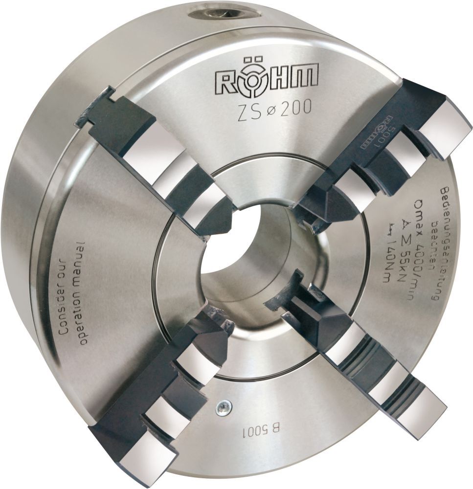 Röhm Vierbacken-Drehfutter D55027 ZS 200mm KK 5 Produktbild Röhm Vierbacken-Drehfutter D55027 ZS 200mm KK 5