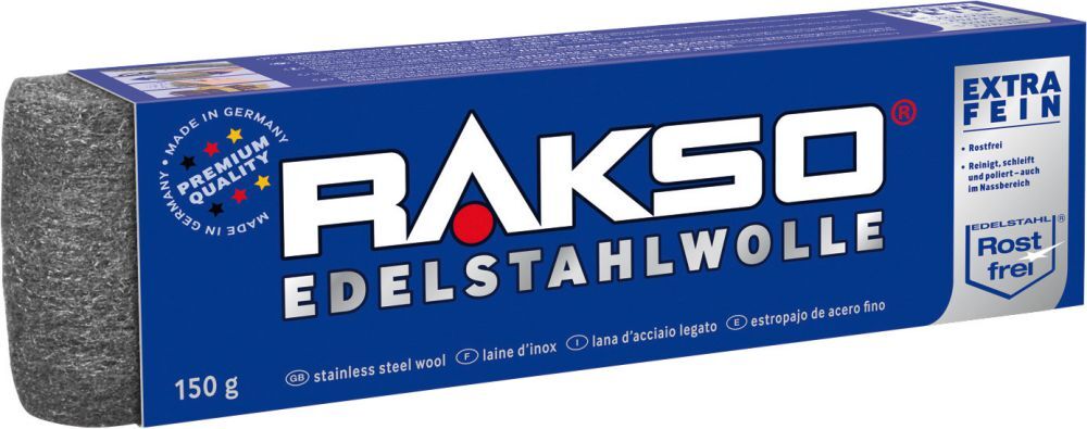 Rakso Edelstahlwolle Gr. 00 extra fein, 150 g Produktbild Rakso Edelstahlwolle Gr. 00 extra fein, 150 g