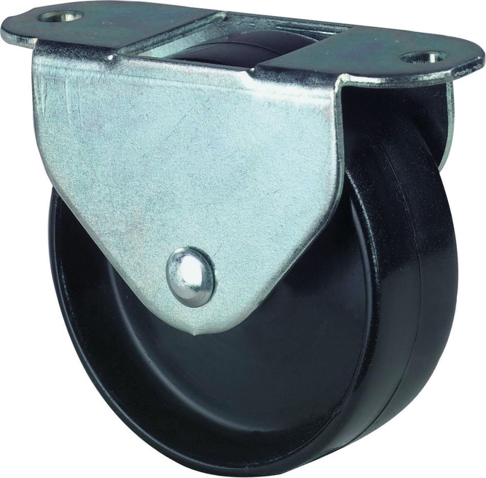 BS Rollen Bockrolle 25 mm Lg.G Stahlbl verz Kunstst.-Rad Produktbild BS Rollen Bockrolle 25 mm Lg.G Stahlbl verz Kunstst.-Rad
