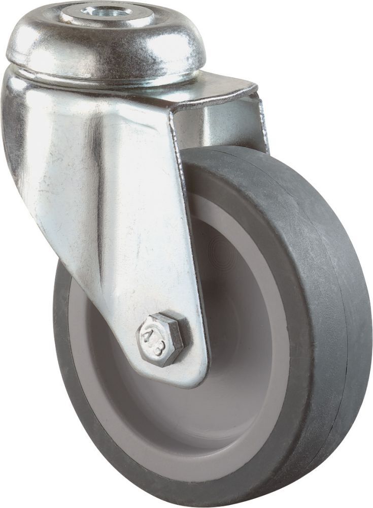 BS Rollen Lenkrolle 100 mm LG.G2 Stahlbl verz. Gummirad BS Rollen Lenkrolle 100 mm LG.G2 Stahlbl verz. Gummirad