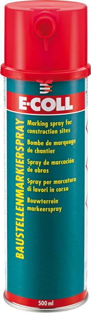 E-COLL Baustellenmarkierspray 500ml rot Produktbild E-COLL Baustellenmarkierspray 500ml rot