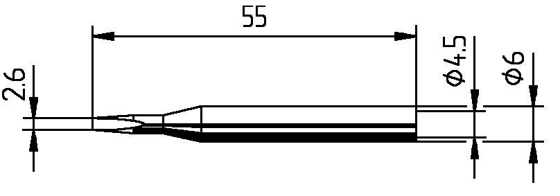 Ersa Lötspitze meißelförmig gerade Nr.0162KD Produktbild Ersa Lötspitze meißelförmig gerade Nr.0162KD