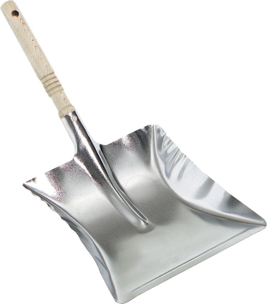Nölle Metall-Kehrschaufel verzinkt, mit Holzgriff Produktbild Nölle Metall-Kehrschaufel verzinkt, mit Holzgriff