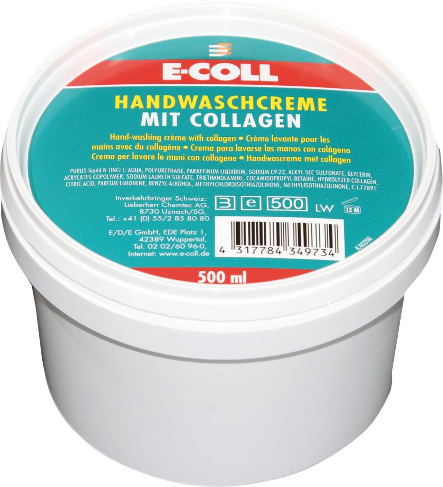E-COLL EU Handwaschcreme liquid 1L Flasche Produktbild E-COLL EU Handwaschcreme liquid 1L Flasche
