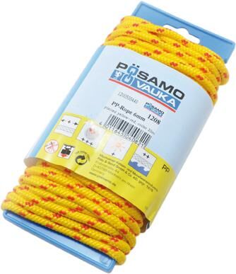 Pösamo Polypropylen Seil 5,0 16x-gefl. grün/gelb LG-HASPEL 20m Produktbild Pösamo Polypropylen Seil 5,0 16x-gefl. grün/gelb LG-HASPEL 20m