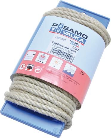Pösamo Polyfaser Seil 6,0 gedr. LG-HASPEL 20m Produktbild Pösamo Polyfaser Seil 6,0 gedr. LG-HASPEL 20m