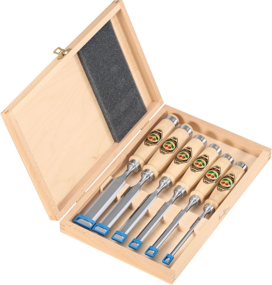 Kirsche Stechbeitelsatz 6tlg. Holzkasten Produktbild Kirsche Stechbeitelsatz 6tlg. Holzkasten
