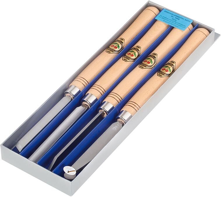 Kirsche Drechslerbeitelsatz 4tlg. Nr.1694 Produktbild Kirsche Drechslerbeitelsatz 4tlg. Nr.1694