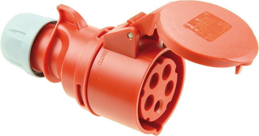 PCE CEE-Kupplung SHARK 16A, 5-polig, IP44 Produktbild PCE CEE-Kupplung SHARK 16A, 5-polig, IP44