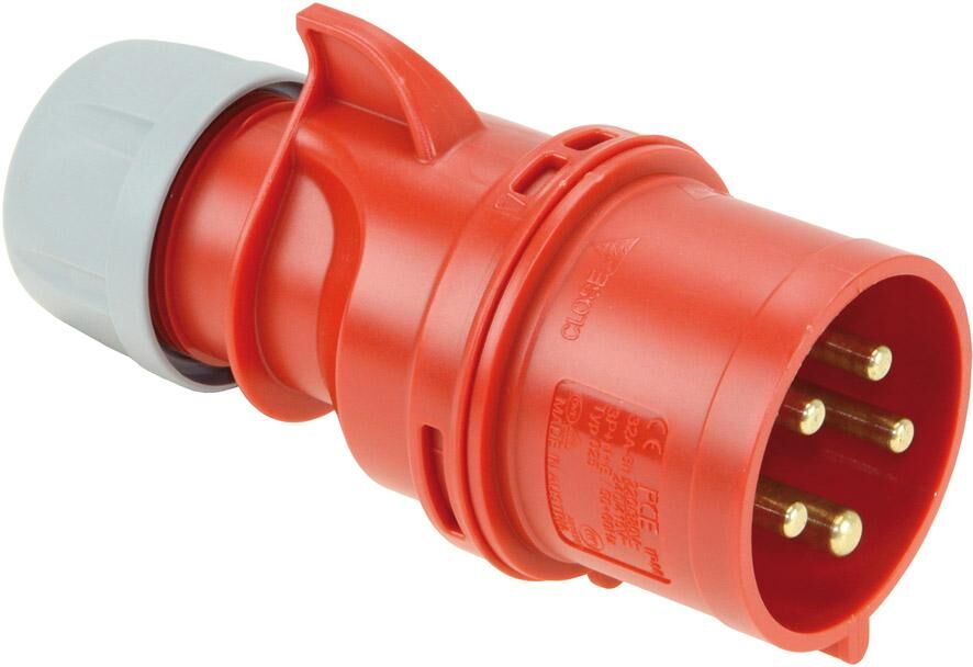 PCE CEE-Stecker SHARK 32A, 5-polig, IP44 Produktbild PCE CEE-Stecker SHARK 32A, 5-polig, IP44