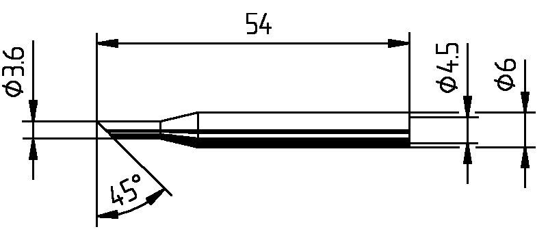 Ersa Lötspitze angeschrägt 45Grad Nr.0162LD Produktbild Ersa Lötspitze angeschrägt 45Grad Nr.0162LD