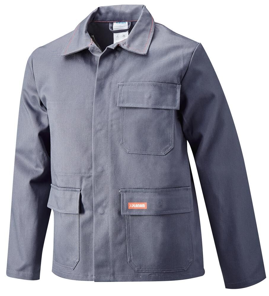 Planam Schweisserjacke,Gr.58, 360 g/qm,grau Produktbild Planam Schweisserjacke,Gr.58, 360 g/qm,grau